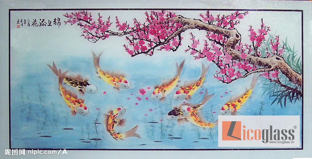  Tranh kính đào mai đón tết ngập tràn thị trường Việt Nam