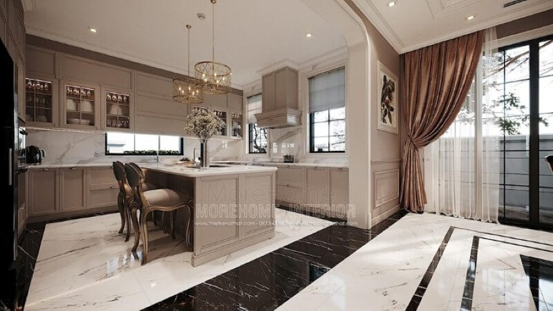 Ngắm nhìn các mẫu tủ bếp nhà phố sang trọng